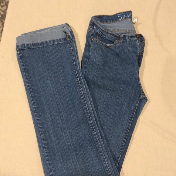 Simply Tall Stretch Flare Jeans Sz 8 - Picture 1 of 4